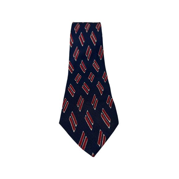 Polo Ralph Lauren Silk Twill Tie Handmade Geometric Abstract 56 x 3.5 Designer - Picture 1 of 8